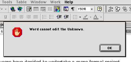 Word Cannot Edit The Unknown